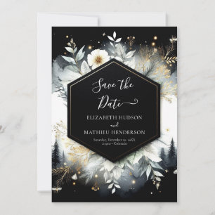 Modern Unique Enchanted Forest Wedding Save The Date