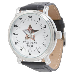 Modern Unique Fathers day Five star Dad 1 photo Watch