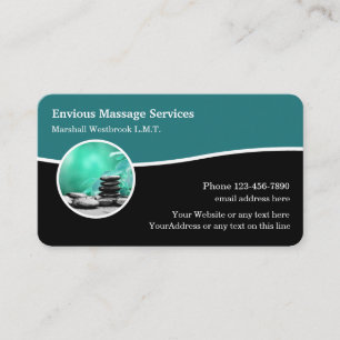 Modern Unique Massage Therapist Business Card