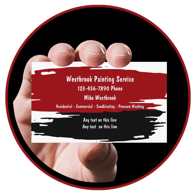 Modern Unique Painting Service Business Card (Creator Uploaded)