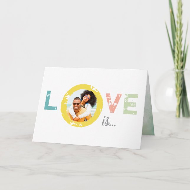 Modern Unique Photo Love Valentine's Day Cards (Front)