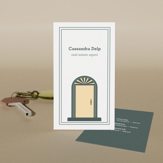 Modern Unique Real Estate Business Card (Creator Uploaded)