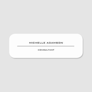 Modern Unique Special Minimalist Name Tag