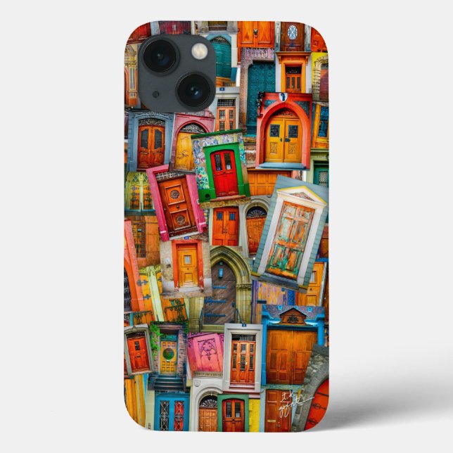 Modern Unique Vintage Door Art Photography Case-Mate iPhone Case (Back)