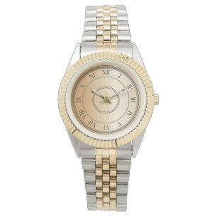 Modern Unisex Two Tone Watch