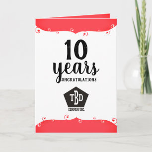 Modern universal employee anniversary card