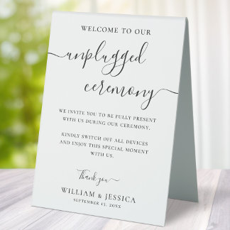 Modern Unplugged Ceremony Wedding