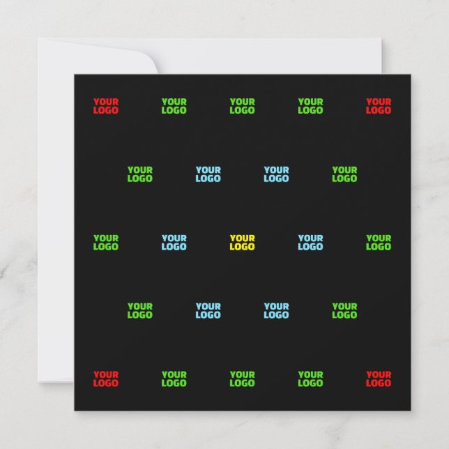 Modern Uploaded Logo or Image Pattern Template  (Front)