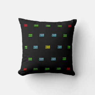 Modern Uploaded Logo or Image Pattern Template  Cushion