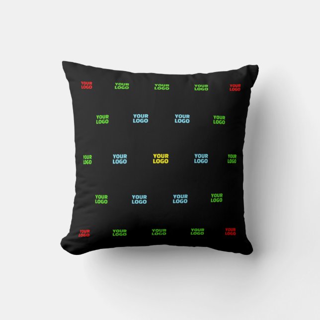 Modern Uploaded Logo or Image Pattern Template  Cushion (Front)