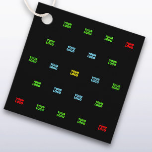 Modern Uploaded Logo or Image Pattern Template Favour Tags