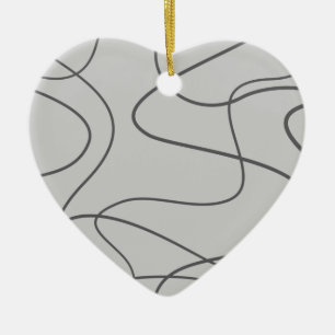 Modern, urban, abstract pattern. Curvy, wavy lines Ceramic Ornament