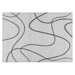 Modern, urban, abstract pattern. Curvy, wavy lines Cutting Board