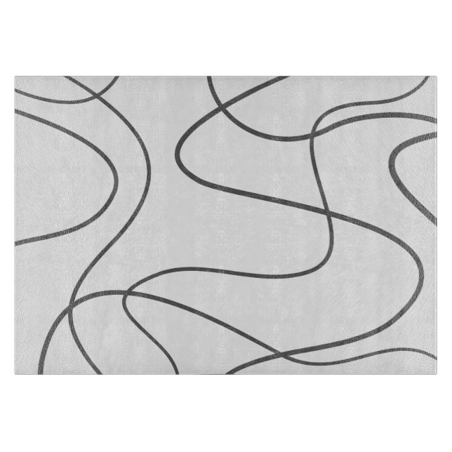 Modern, urban, abstract pattern. Curvy, wavy lines Cutting Board (Front)