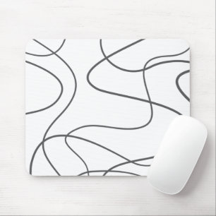 Modern, urban, abstract pattern. Curvy, wavy lines Mouse Pad