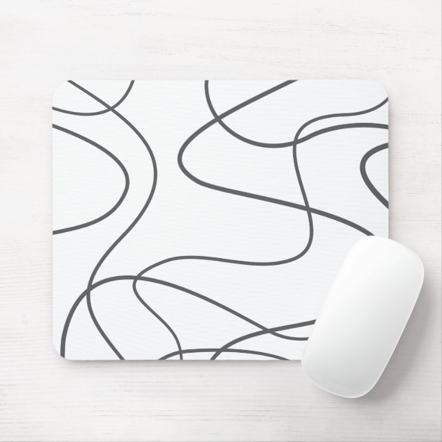 Modern, urban, abstract pattern. Curvy, wavy lines Mouse Pad (With Mouse)