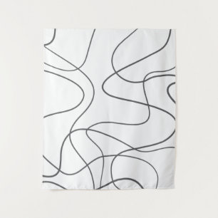 Modern, urban, abstract pattern. Curvy, wavy lines Tapestry