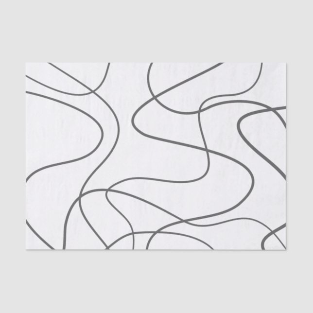 Modern, urban, abstract pattern. Curvy, wavy lines Tissue Paper (Front)