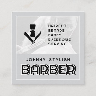 Modern urban barber business card