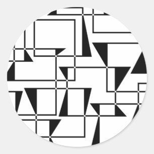 Modern, urban, bold, cool geometric pattern art classic round sticker