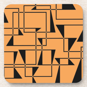 Modern, urban, bold, cool geometric pattern art coaster