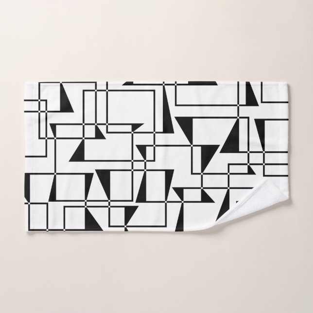 Modern, urban, bold, cool geometric pattern art hand towel (Hand Towel)