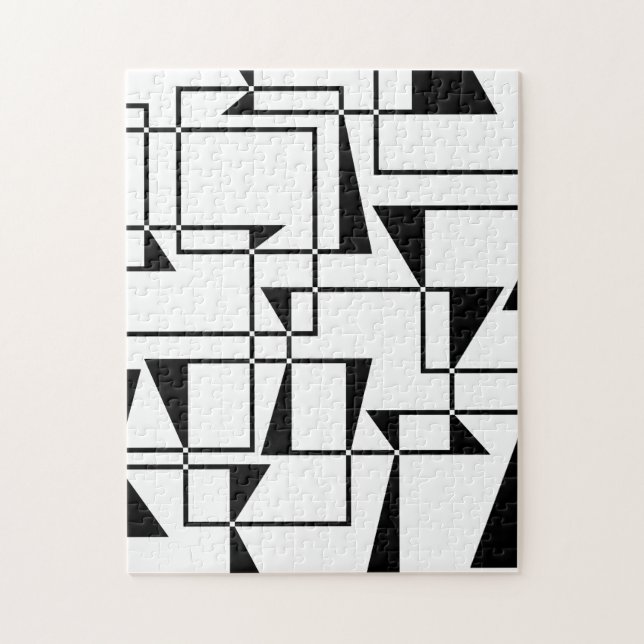Modern, urban, bold, cool geometric pattern art jigsaw puzzle (Vertical)