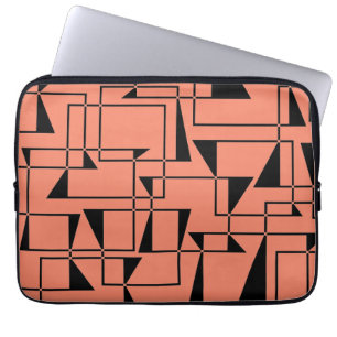 Modern, urban, bold, cool geometric pattern art laptop sleeve