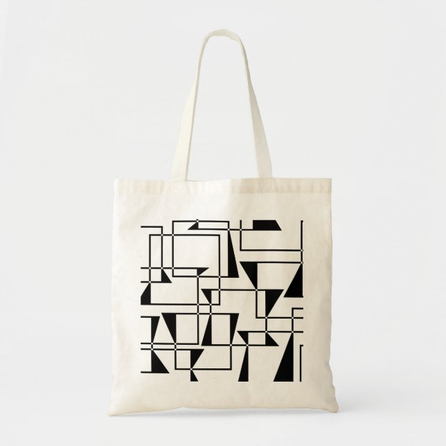 Modern, urban, bold, cool geometric pattern art tote bag (Front)