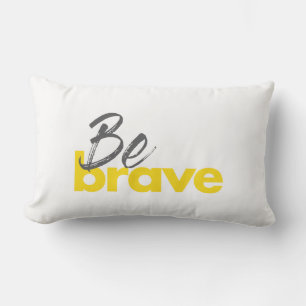 Modern, urban, bold, vibrant design of Be Brave Lumbar Cushion
