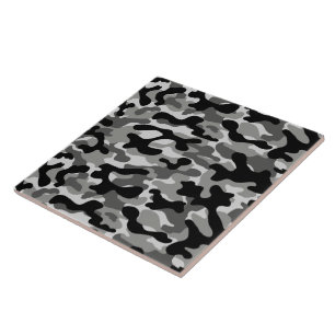 Modern Urban Camo Pattern Ceramic Tile