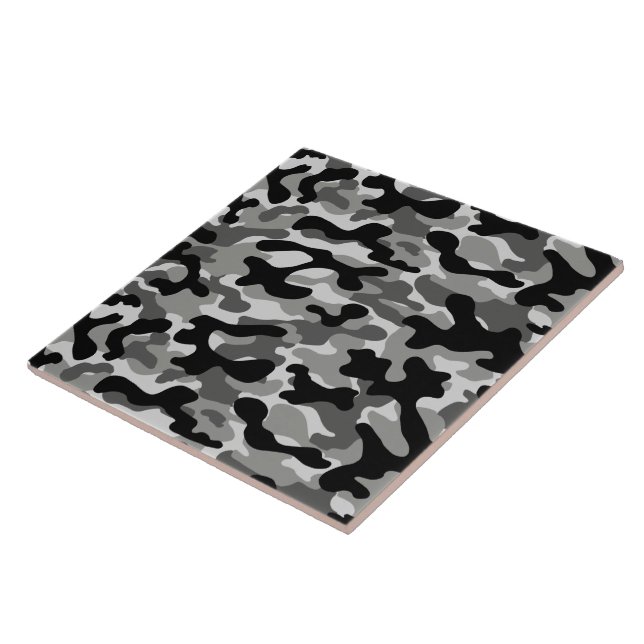 Modern Urban Camo Pattern  Ceramic Tile (Side)