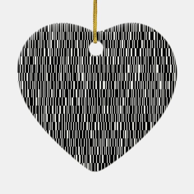 Modern, urban, contemporary geometric pattern art ceramic ornament (Back)