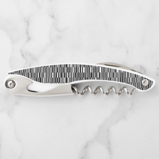 Modern, urban, contemporary geometric pattern art corkscrew (Front)