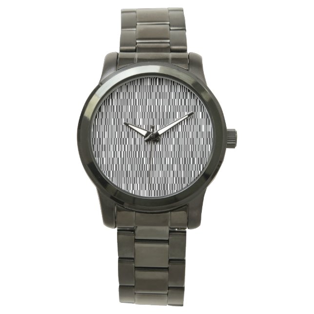 Modern, urban, contemporary geometric pattern art watch (Front)