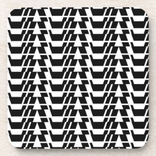 Modern, urban, cool, bold trendy geometric pattern coaster