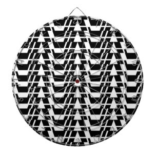 Modern, urban, cool, bold trendy geometric pattern dartboard
