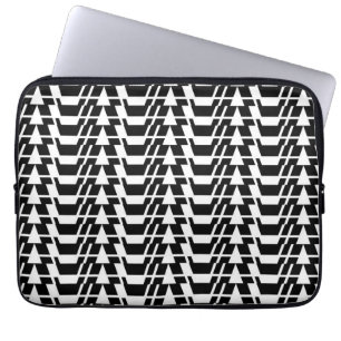 Modern, urban, cool, bold trendy geometric pattern laptop sleeve
