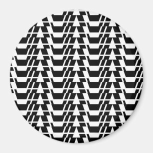 Modern, urban, cool, bold trendy geometric pattern magnet