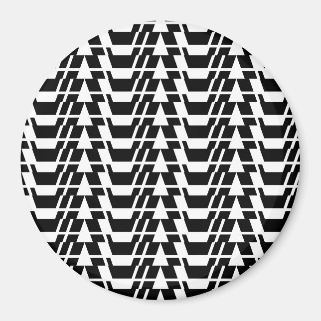 Modern, urban, cool, bold trendy geometric pattern magnet (Front)