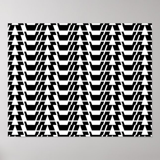 Modern, urban, cool, bold trendy geometric pattern poster (Front)