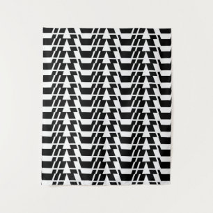 Modern, urban, cool, bold trendy geometric pattern tapestry