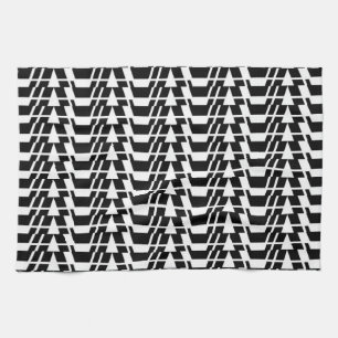 Modern, urban, cool, bold trendy geometric pattern tea towel