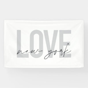 Modern, urban, cool simple design of Love New York Banner