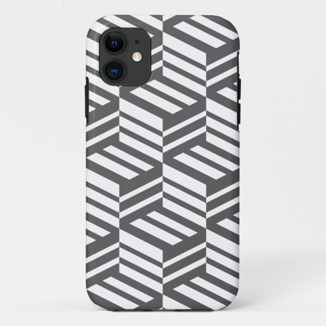 Modern, urban, dynamic bold geometric cube pattern Case-Mate iPhone case (Back)