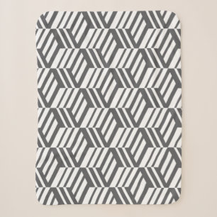 Modern, urban, dynamic bold geometric cube pattern sherpa blanket