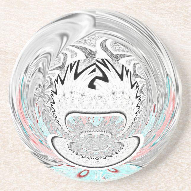 Modern urban flora pattern coaster (Front)