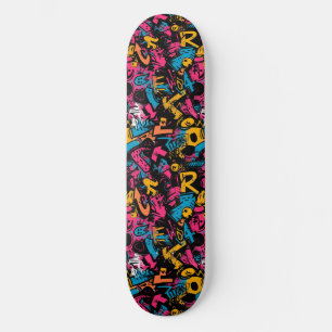 Modern Urban Graffiti Grunge Pattern Skateboard