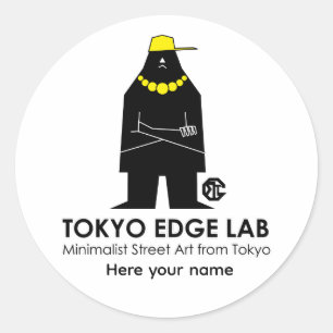 Modern Urban Hip Hop MC Graphic - Tokyo Edge Lab Classic Round Sticker