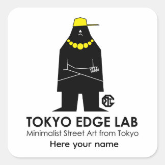 Modern Urban Hip Hop MC Graphic - Tokyo Edge Lab Square Sticker